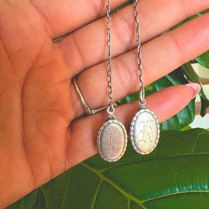 VINTAGE SWEATER CLIPS Sterling Silver “K” Monogram